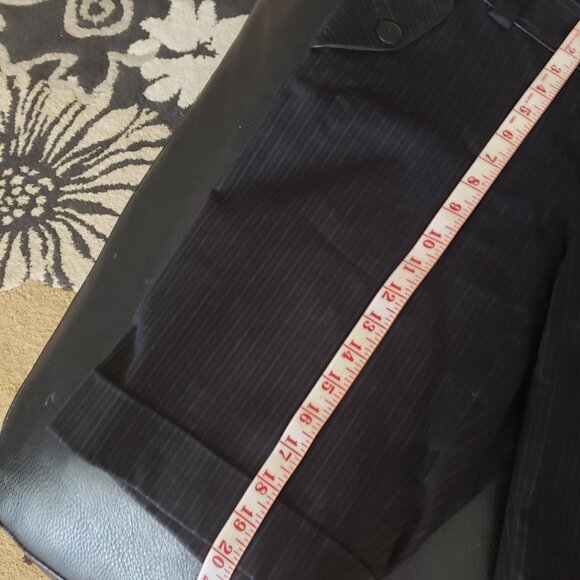 Della Spiga Italy, dark navy blue Blazer w leather accents and matching bermuda - Picture 7 of 15